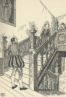 Marjorie Courtney Prints: 16th-Century Staircase, (1931). Artist: Charles Henry Bourne Quennell