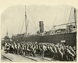 Spanish American War Gallery: 16th Infantry Embarking, Spanish-American War, June 1898, (1899). Creator: Burr McIntosh