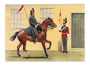 Sentry Prints: The 16th (Queen s) Lancers, c1890. Artist: Geoffrey Douglas Giles