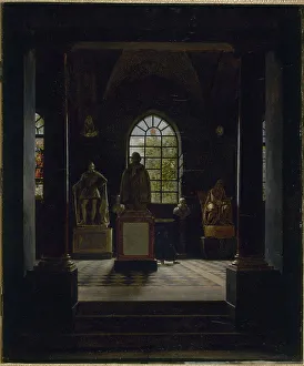 Canvasmaterial Prints: The 17th century room at the museum of French monuments