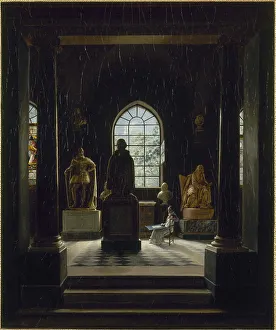Canvasmaterial Prints: The 17th century room at the museum of French monuments