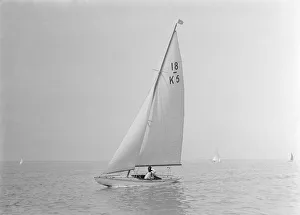 The 18-foot keelboat Vanity (K5), 1922. Creator: Kirk & Sons of Cowes