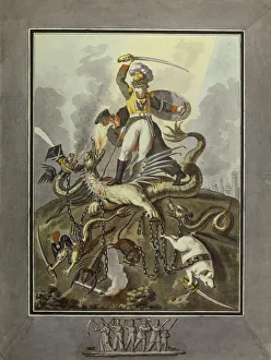 Popular Prints: 1812. Allegory, 1813. Artist: Tupylev, Ivan Philippovich (1758-1821)