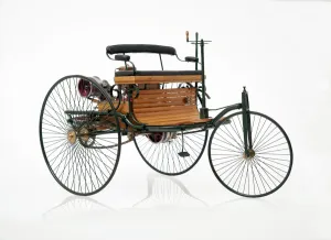 1885 Benz 3 wheeler scale model. Creator: Unknown