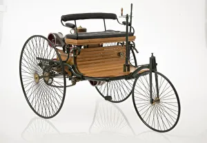 1885 Benz 3 wheeler scale model. Creator: Unknown