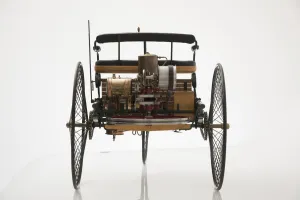 1885 Benz 3 wheeler scale model. Creator: Unknown