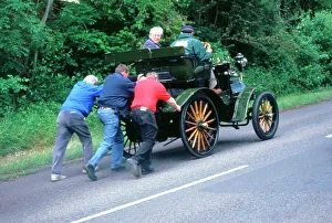 Rally Race Prints: 1899 Daimler broken down on a rally