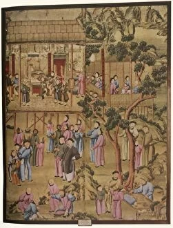 Edward Gordon Wenham Gallery: 18th-Century Chinese Wallpaper in the Style of the Ching Dynasty, (1934). Creator: Unknown