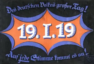 19 January 1919. German federal election, 1919. Creator: Anonymous