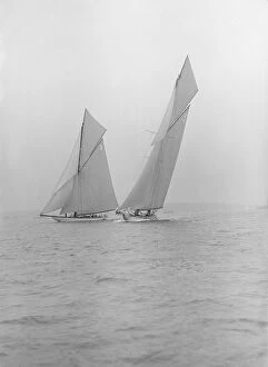 8 Metre Collection: The 19-metre class Norada & Mariquita, 1913. Creator: Kirk & Sons of Cowes