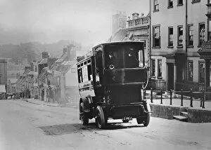 Edwardian Collection: 1905 Clarkson steam bus in Lymington High Street. Creator: Unknown
