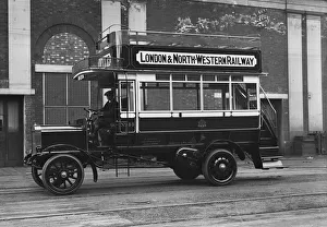 Commercial Vehicles Prints: 1908 Commer bus. Creator: Unknown