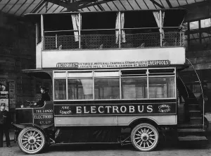 Omnibus Gallery: 1909 Electrobus. Creator: Unknown