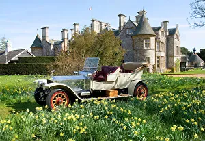 Turret Prints: 1909 Rolls Royce in front of Palace House, Beaulieu