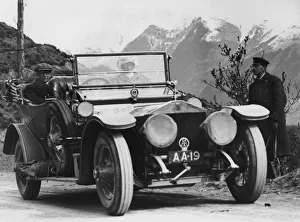 Montagu Prints: 1910 Rolls - Royce Silver Ghost of John Scott Montagu. Creator: Unknown