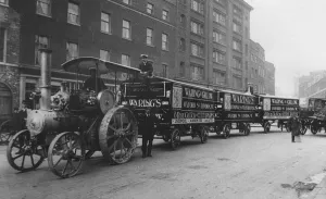 Commercial Vehicles Prints: 1912 Wallis & Stevens traction engine. Creator: Unknown