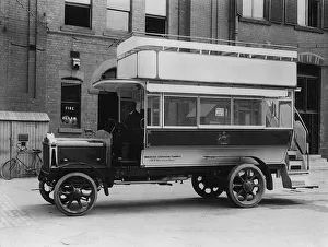 Commercial Vehicles Prints: 1913 Daimler double deck bus. Creator: Unknown