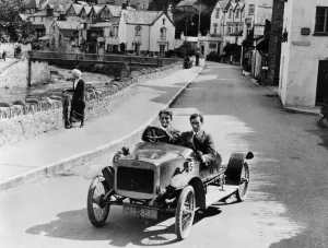 Lynmouth Devon England Uk Prints: 1913 G. W. K. Cyclecar at Lynmouth, Devon. Creator: Unknown