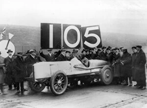 Celebrating Collection: 1913 Percy Lambert in Talbot Special 25hp at Brooklands, breaks 103 miles in 1 hour record