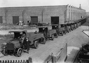 Commercial Vehicles Prints: 1915 Daimler B types for War Office. Creator: Unknown