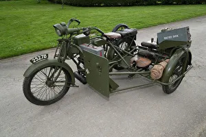 Military Vehicle Prints: 1917 Vickers Clyno Combination