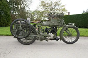 Military Vehicle Prints: 1917 Vickers Clyno Combination