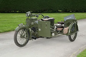 Military Vehicle Prints: 1917 Vickers Clyno Combination