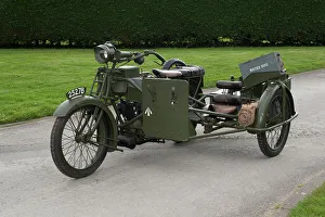 Military Vehicle Prints: 1917 Vickers Clyno Combination