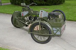 Military Vehicle Prints: 1917 Vickers Clyno Combination