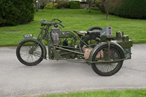 Motorcycle Prints: 1917 Vickers Clyno Combination