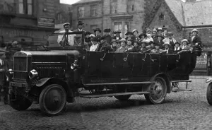 West Yorkshire Gallery: 1920 Leyland RAF type charabanc in Bradford. Creator: Unknown