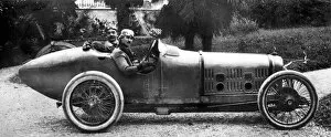 Brescia Collection: 1921 Ballot 3 litre, Jules Goux, Italian Grand Prix. Creator: Unknown