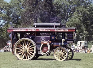Funfair Prints: 1921 Burrell Traction Engine at Beaulieu steam engine rally in late 1960 s