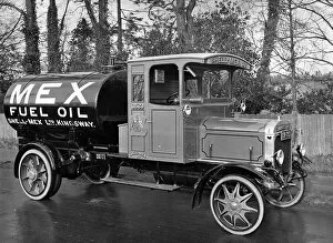 Commercial Gallery: 1922 Thornycroft Type Q Shell Mex petrol truck. Creator: Unknown