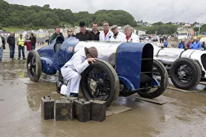 1925 Sunbeam 350 hp driven by Don Wales at Pendine Sands 2015. Creator: Unknown