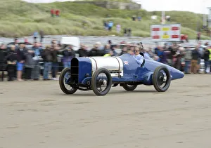 1925 Sunbeam 350 hp driven by Don Wales at Pendine Sands 2015. Creator: Unknown