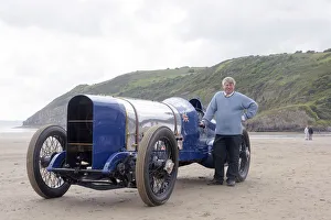 1925 Sunbeam 350 hp driven by Don Wales at Pendine Sands 2015. Creator: Unknown