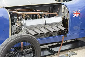 Campbell Collection: 1925 Sunbeam 350 hp engine at Pendine Sands 2015. Creator: Unknown