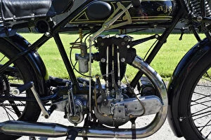 Engine Gallery: 1927 AJS Big Port motorcycle. Creator: Unknown