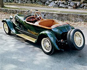 Bugatti Prints: A 1928 Bugatti Type 44 viewed from the rear