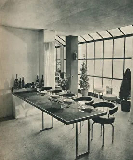 Dining Table Prints: The 1928 Dining Room, 1928. Artist: Charlotte Perriand