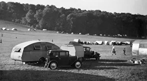 1930 Gallery: 1930 Austin Seven with Winchester Streamline caravan. Creator: Unknown