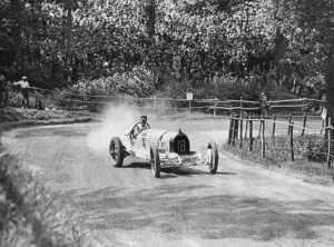 1930 Austro-Daimler, Hans von Stuck at Shelsley Walsh. Creator: Unknown
