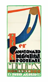 Art Deco Prints: The 1930 FIFA World Cup, Uruguay, 1930. Creator: Laborde, Guillermo (1886-1940)