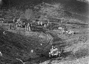 Heathland Prints: 1930 Morris Minor Trials Special taking part in a motoring trial
