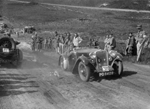 1933 Singer competing in a motoring trial, Bagshot Heath, Surrey, 1930s. Artist: Bill Brunell