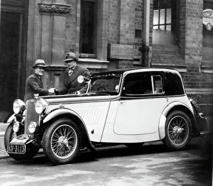 1933 Prints: 1933 Singer Nine Sports Coupe for Monte Carlo Rally, driver Stanley Barnes