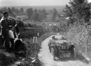 Ibberton Hill Prints: 1934 MG PA taking part in a West Hants Light Car Club Trial, Ibberton Hill, Dorset, 1930s