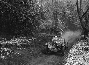 Singer 9 Prints: 1934 Singer Le Mans taking part in a motoring trial, late 1930s. Artist: Bill Brunell