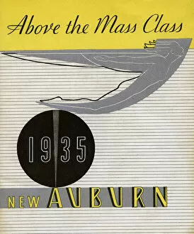 Art And Advertising Collection: 1935 Auburn Above the Mass Class sales brochure. Creator: Unknown
